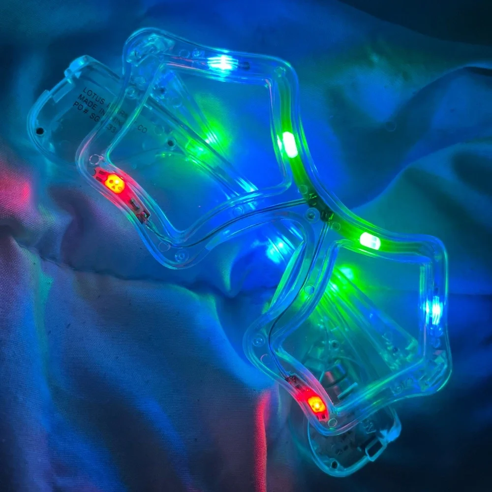 Flashing Light Up LED Star Shaped Sunglasses